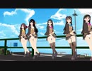 【MMD】春風、神風、霧島、鳥海、てとらーずが鈴熊学園制服で純情ファイターを踊る