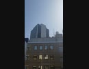 太陽の上を飛ぶヘリコプター。