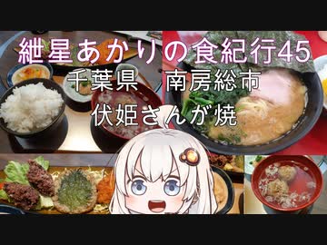 紲星あかりの食紀行45　伏姫定食　稲村城　千葉県南房総市　伏姫さんが焼