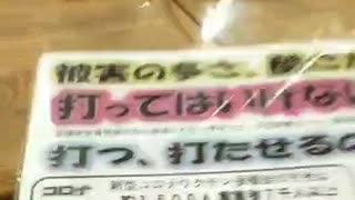 ホモと見る店員に変装してビラを配る反ワク