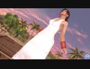 【DoaXvv/なぎさ】立ち・胸を開く/純白のスリットワンピ 030900