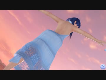 【DoaXvv/ロベリア】立ち・つばめのポーズ/空色のスリットワンピ 0301000