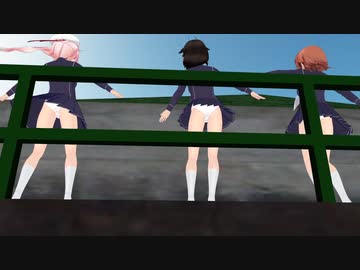 【MMD】白露、時雨、春雨ちゃんが寧々さんのセーラー服で下弦の月に詠う永久を踊る