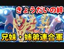 【実況】ポケモン剣盾でたわむれる  きょうだいの絆統一パーティ