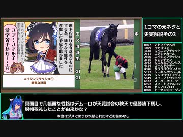【ゆっくりウマ娘】一コマの元ネタとウマ娘の史実解説　その3【biimシステム】