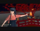 扇の舞を披露する鳳翔さん　紅一葉