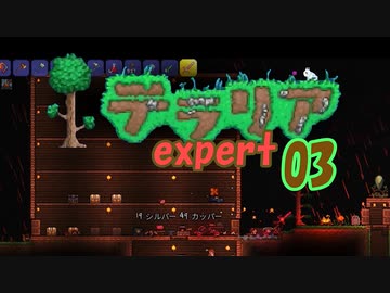 【ゲーム実況】アップデートされたテラリアを上級モードで遊ぶ 03【テラリア】