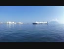 ある日の桜島（その３１９）＜谷山港に入港する琉球海運「かりゆし」を眺めた＞