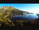 A beautiful aerial shot at dawn over Emerald Bay Lake Tahoe 石川崇弘