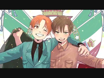 【手描きAPヘタリア】くるん男子（＋♂）【伊誕2022】