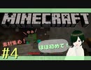 【Minecraft】ほぼ初めて！木をほりほり…石をほりほり・・・いでっ！  Part4