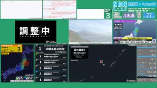 【緊急地震速報（予報）】宮城県沖　最大震度3