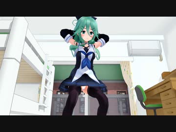【MMD艦これ】ダイエットのためにトレーニングする山風