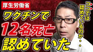 【接種によって】「１２人」亡くなったと厚労省は発表しています