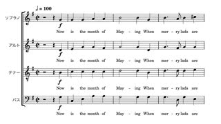 【Sinsy】Now Is the Month of Maying(1595) / Thomas Morley【楽譜】