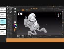 【ZBrush】Live☆Twin リィラのフィギュアを作らせていただいた　Part６　～洋服のシワ付け、手の作成～【遊戯王】