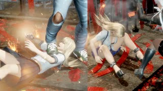 【doa/ryona/リョナ】戦意喪失後も攻撃され続けるマリーローズとレイチェル