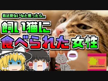 【2004年ｱﾒﾘｶ】飢えた猫たちに体を食べられていた女性…【ゆっくり解説】