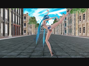 【めんぼう式まつり2022】【Ray-mmd】めんぼう式ミクが鍵束式適当街でNo Time For Tears