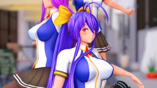 【ブレイブルーMMD】マイ、カジュン、シオリの3人でスキスキ絶頂症