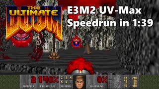 【Doom】Ultimate Doom E3M2 ～Slough of Despair～ UV-Max in 1:39