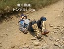 のまさんち「【バイク転倒！】猿ヶ島オフロードコースにて　ＤＩＹ道楽 テツがでんぐりがえり！KLXがぁ～」