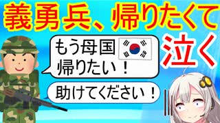 韓国人義勇兵、帰国したくて泣いてしまう…