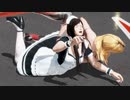 【DOA6 ryona】こころ にティナが足関節攻撃(メイドコス)