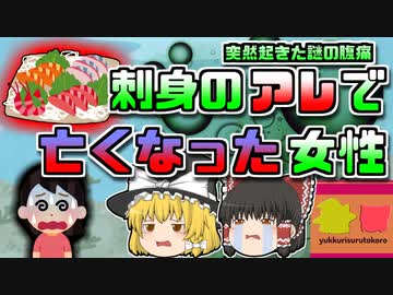 【1993年神奈川】謎の腹痛で突然亡くなった妻…その原因は刺身にもついていた身近なものだった【ゆっくり解説】