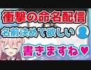 衝撃の命名配信！？リスナーの名前がとんでもないことに！！【VTuber切り抜き/星ノ音コロン】