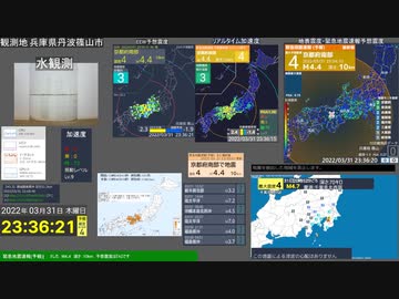 【緊急地震速報(予報)  京都府南部 (最大震度4　M4.3)