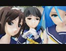 【MMD艦これ】磯風と浦風と谷風でSuperBass【エアボ】