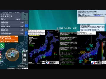 [アーカイブ]最大震度3　紀伊水道　深さ10km　M3.7