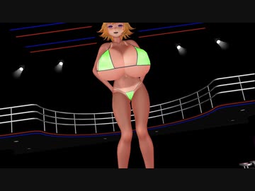 爆乳黒ギャル井河さくらでふりふりマガレーニャダンス