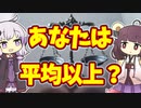 【雑学】あなたは平均以上？　レイク・ウォビゴン効果【VOICEROID解説】