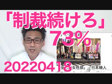 経済や暮らしに影響してもロシア制裁を続けるべき＝73％／NHKが嘘字幕で無抵抗の平和をゴリ推し 20220418