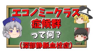 エコノミークラス症候群（深部静脈血栓症）って何！？症状から治療、対策まで解説！【ゆっくり解説】