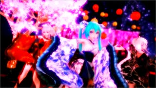 【MMD】ミクとルカとハクで「桃源恋歌」