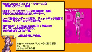 【Nippon Marathon】ニッポンマラソンランナーを１０秒で解説 Part 10/10（完）