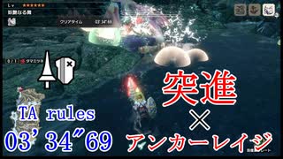 【MHRise】集会所6 タマミツネ ランス（アンカーレイジ） 03’34”69 TA wiki rules （PC）