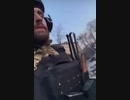 自撮り中に被弾するロシア兵