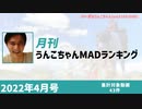 月刊うんこちゃんMADランキング 2022年4月号(仮)