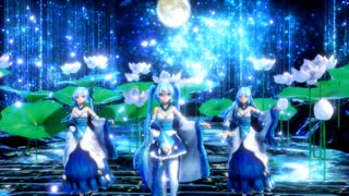 【MMD】改変TDA式着物ドレス姿のミクさん3人で「極楽浄土」【カメラモーション配布あり】