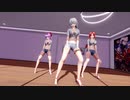 [紳士向けMMD] パチュリー咲夜美鈴の見えそうなEVERGLOW【４K】