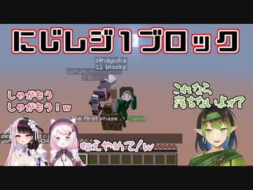 【Minecraft】1ブロックで序盤から狭すぎて落ちまくるにじさんじレジスタンス（株）【にじさんじ切り抜き】