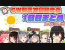 初日からミオしゃが寝坊してしまうGWの寝起き逆凸 1日目まとめ