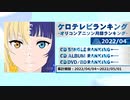 アニソンランキング　2022年4月【ケロテレビランキング】