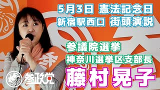 【参政党】街頭演説 5月3日憲法記念日 新宿駅西口【藤村晃子】