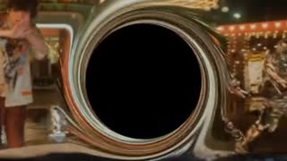ブラックホールが出現している感電