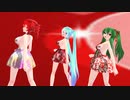 【MMD】アイラビューアイニジュー【重音テト　櫻花アリス　初音ミク】